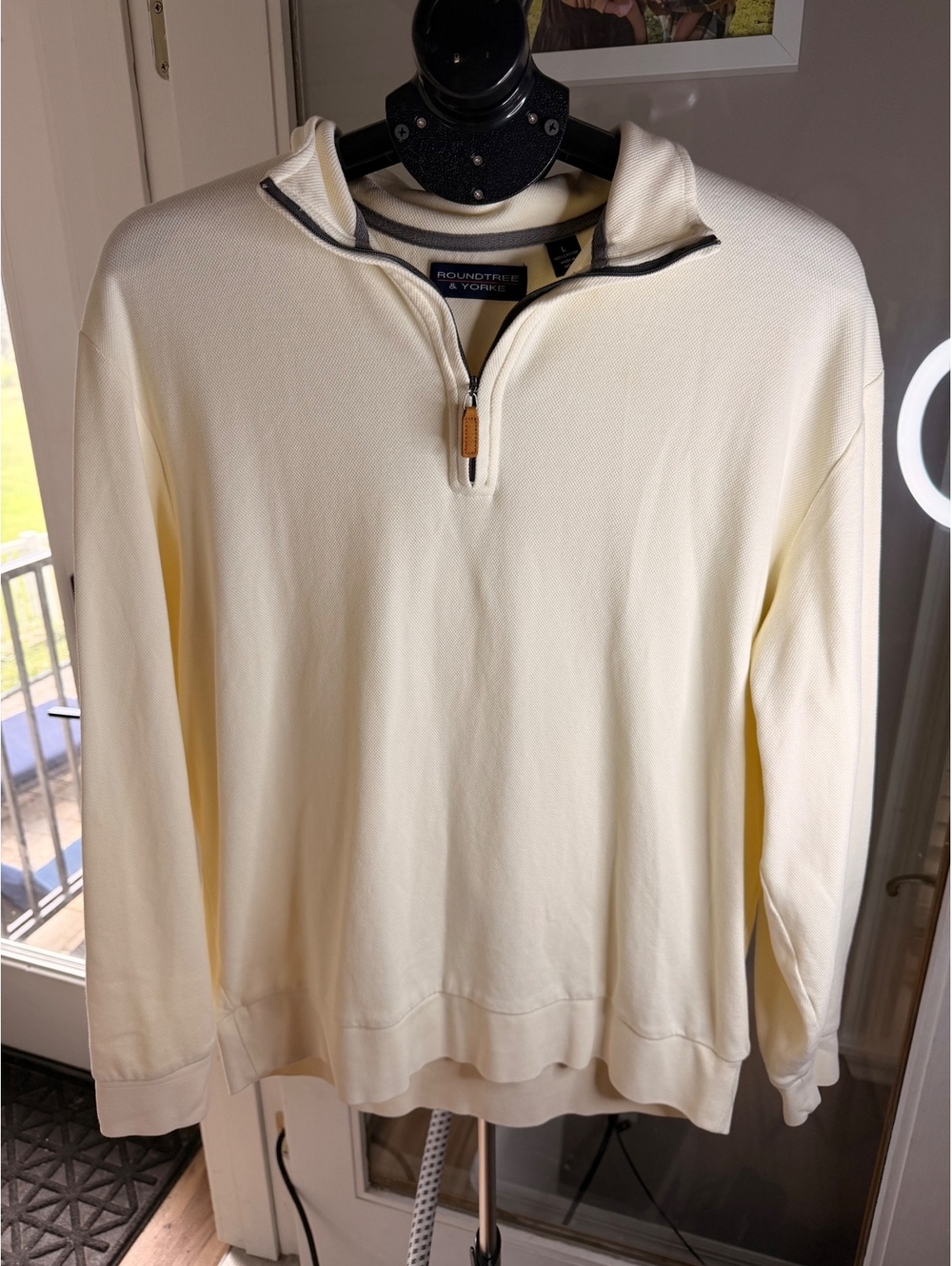 Foundries and Yorke Cream Quarter Zip Pullover